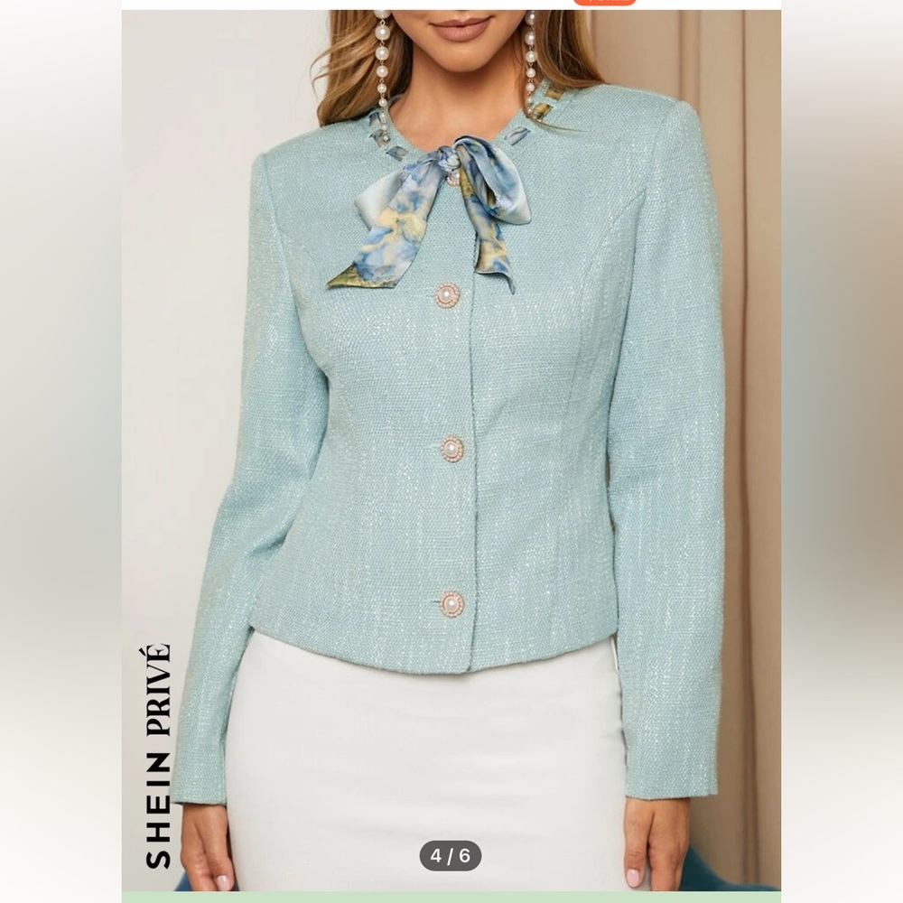 Women turquoise blue coat